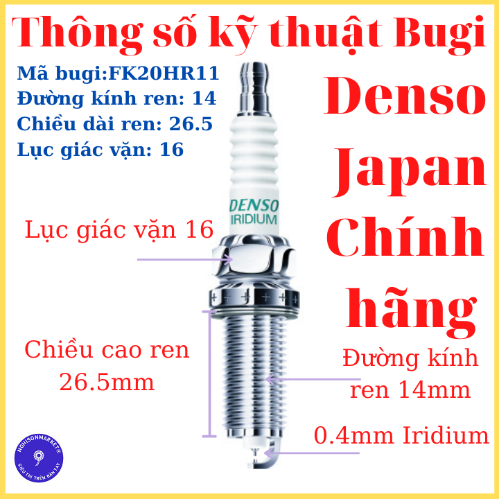 [Chính hãng] Bugi xe Innova bạch kim 2 cực Iridium Denso Japan | Shopee ...