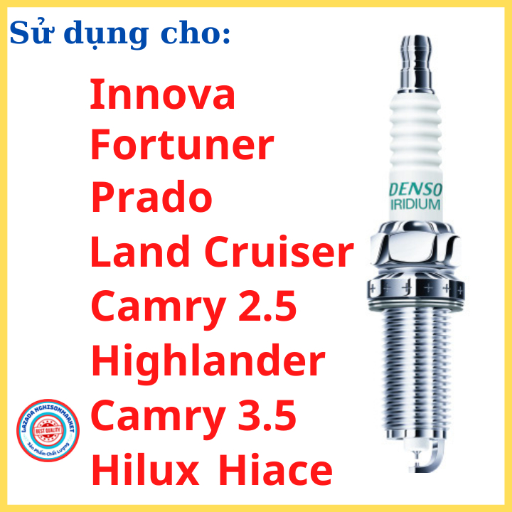 [Chính hãng] Bugi xe Innova bạch kim 2 cực Iridium Denso Japan | Shopee ...