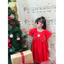 Trang phục Noel/ Tết màu đỏ/ màu hồng cho bé. Đầm nơ đỏ cotton hàng loại 1 cho bé 10-40kg