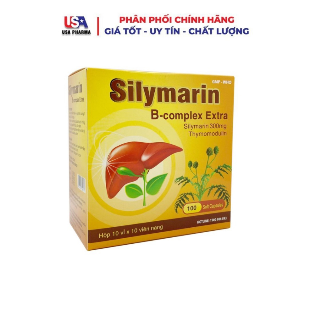 Viên Uống Bổ Gan, Giải độc Gan Silymarin B-complex Extra - 100 Viên ...