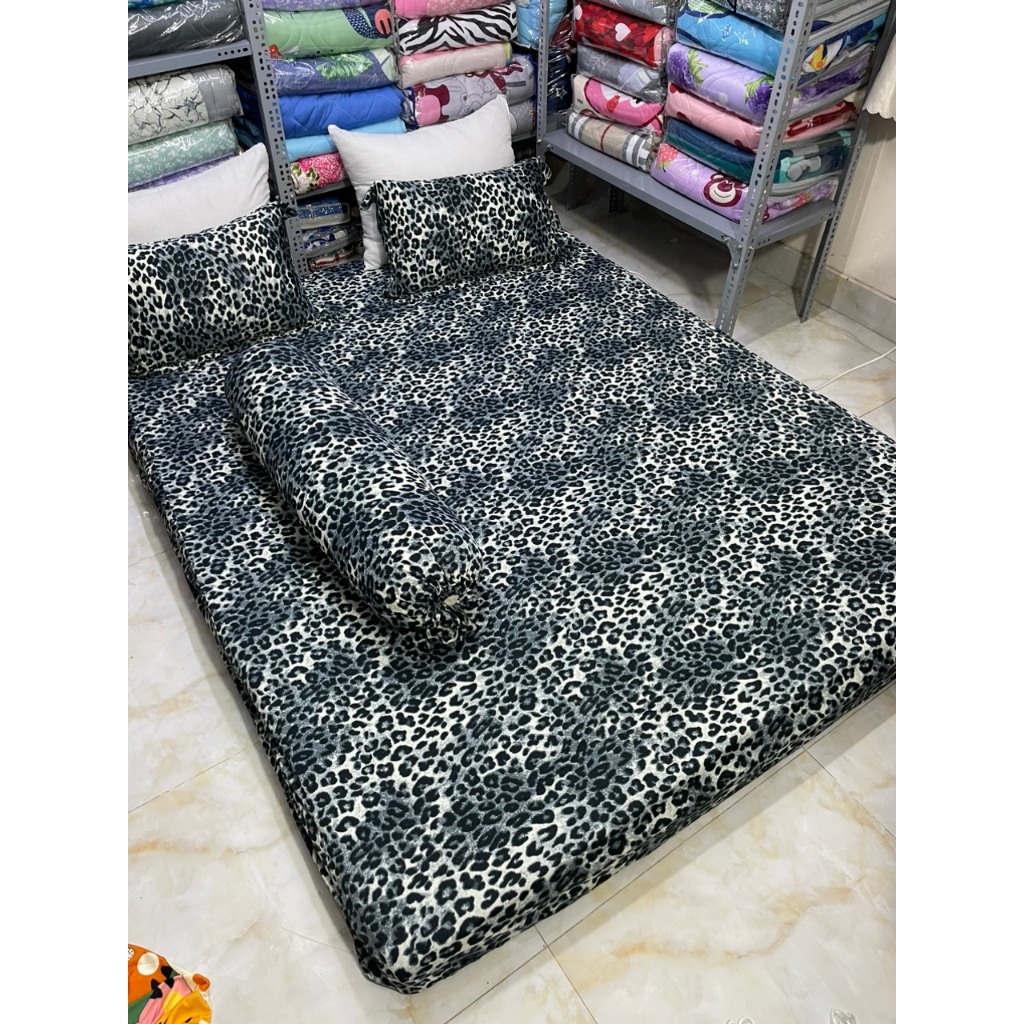 Bộ 4 món thun lạnh hàn quốc, BEO XÁM, BEO NÂU, chất mát, co giãn không xù , không nhăn, không nhão thun