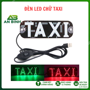 Đèn Led Chữ TAXI Thay Đổi 2 Màu, Đèn Báo Chữ TAXI Gắn Kính Lái Ô Tô - An Bình Auto