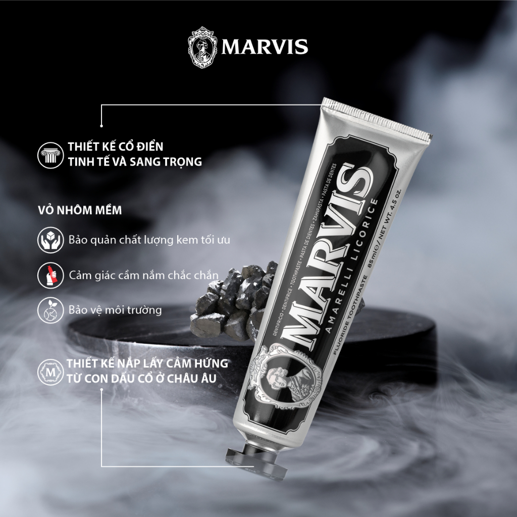 Ảnh Kem Đánh Răng MARVIS Amarelli Licorice Mint 85ml - Marvis Chính Hãng 3