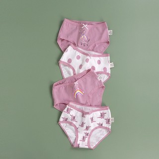 [TGCC set 4 quần] Quần chip xuất khẩu, quần chip bé gái tam giác chất liệu cotton cao cấp mềm mát size 10-44kg Maruka