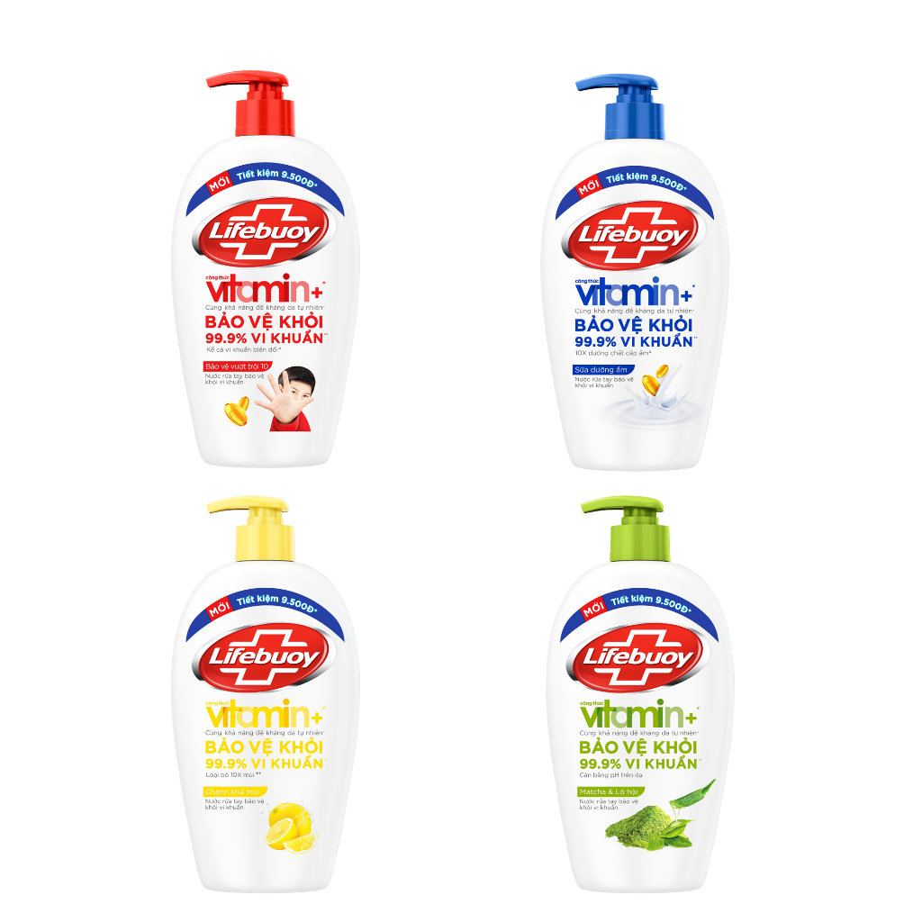 Ảnh Nước Rửa Tay Lifebuoy Vitamin+ Combo 2 chai 450g/chai 1