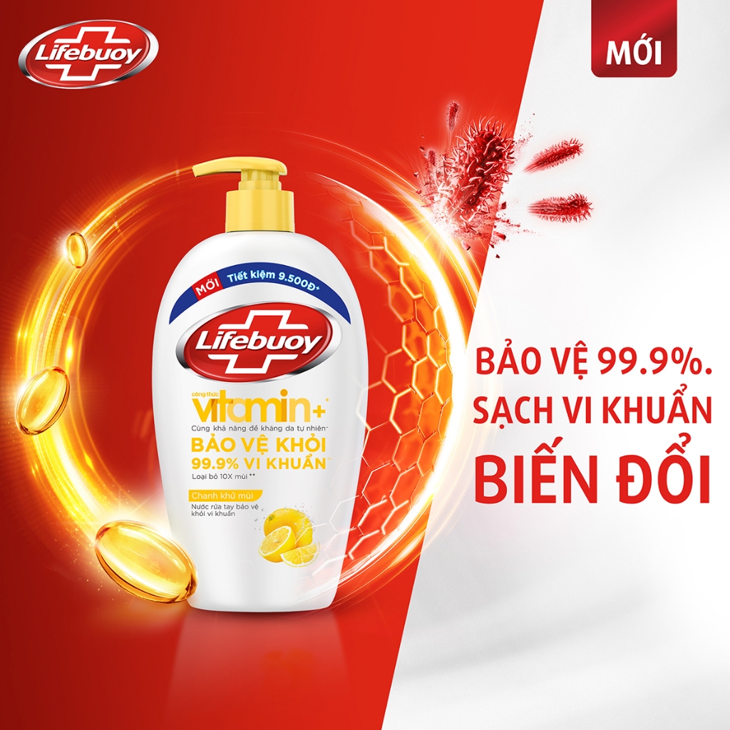 Ảnh Nước Rửa Tay Lifebuoy Vitamin+ Combo 2 chai 450g/chai 4