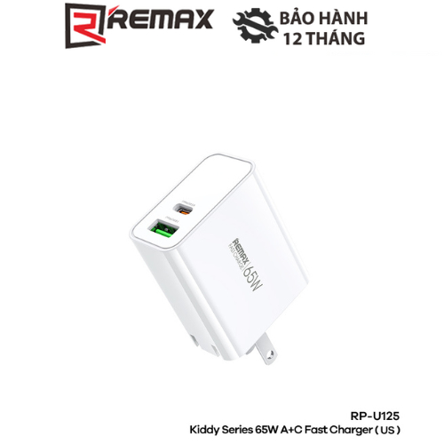 Cốc sạc nhanh đa năng Remax RP-U125 1 cổng USB và 1 cổng Type C max 65w ...