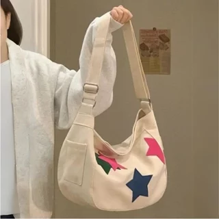Túi Xách Đeo Chéo Vải Canvas Đeo Vai Phong Cách Hàn Quốc Thời Trang Cho Nam Nữ