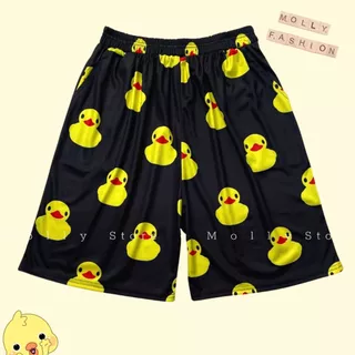 Quần Short hoạt hình VỊT VÀNG Unisex dành cho nam nữ mặc nhà 38-80kg Molly Store