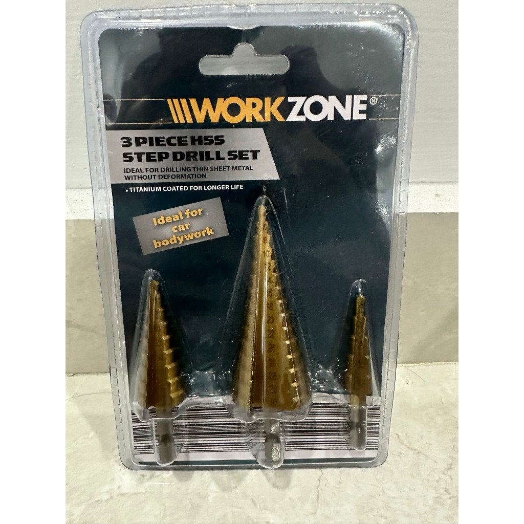 Bộ Mũi Khoan Tháp - Workzone - Bộ 3 mũi khoan tháp đường kính từ 4mm - 32mm