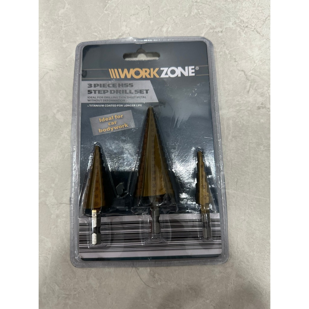 Bộ Mũi Khoan Tháp - Workzone - Bộ 3 mũi khoan tháp đường kính từ 4mm - 32mm