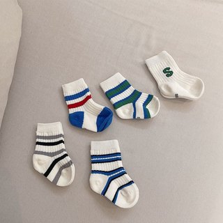 Tất Vớ Cho Bé-Vớ Cotton Mềm Mại Kẻ Sọc Cổ Ngắn Kiểu Dáng Hàn Quốc Cho Bé Trai-Gái 0-8 tuổi(Tất 4)