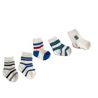 Tất Vớ Cho Bé-Vớ Cotton Mềm Mại Kẻ Sọc Cổ Ngắn Kiểu Dáng Hàn Quốc Cho Bé Trai-Gái 0-8 tuổi(Tất 4)
