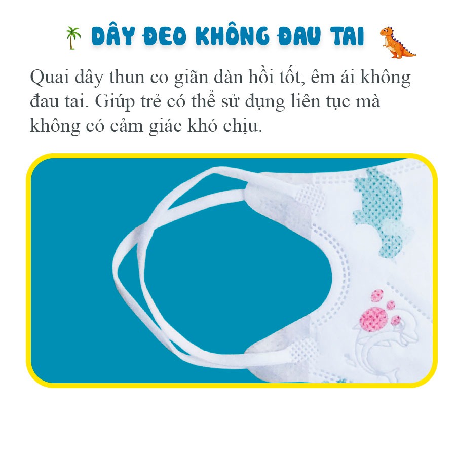 Combo 10 Khẩu trang 5D Như Ý cho bé cao cấp nhiều màu, không xù lông, không bí thở