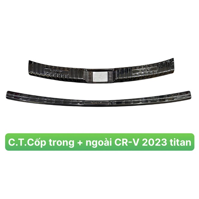 Ốp chống trầy cốp xe Honda Crv 2023-2024, Mẫu hợp kim Titan,Chống xước, chống trượt hiệu quả