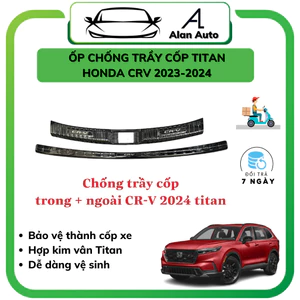 Ốp chống trầy cốp carbon xe Honda Crv 2023-2024, Mẫu hợp kim carbon ,Chống xước, chống trượt hiệu quả
