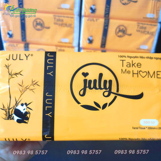 Khăn giấy khô lụa rút July gấu trúc cao cấp