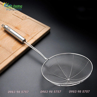 Vợt lưới Inox, vợt chiên ráo dầu dùng để vớt đồ chiên, rán, luộc, vợt lẩu, trụng mì, hủ ti