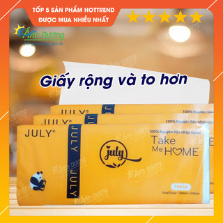 Khăn giấy khô lụa rút July gấu trúc cao cấp