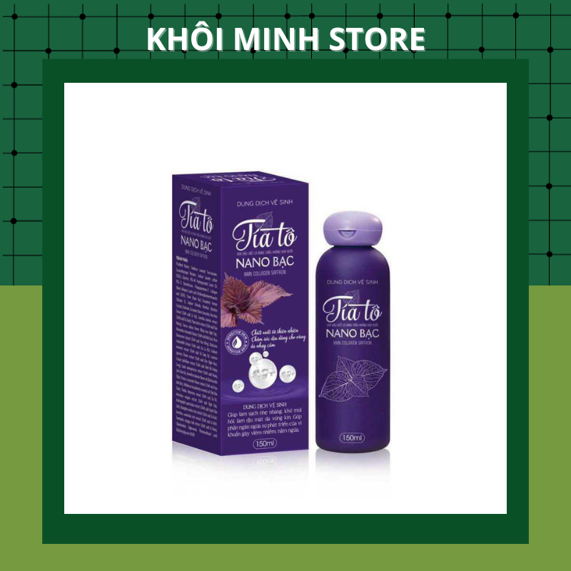 Dung Dịch Vệ Sinh 💕Tía Tô  💕 150ml, hương thơm quyến rũ, Cân bằng độ pH, làm sạch vi khuẩn gây viêm nhiễm