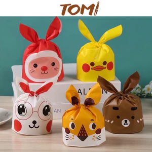 Set 20 Túi Đựng Quà Tặng Bánh Kẹo TOMI Quai Cột Tai Thỏ Dễ Thương 180A