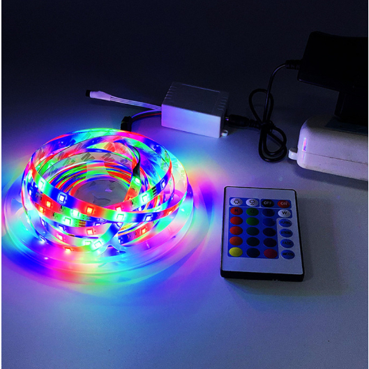 BỘ ĐÈN DÂY LED ĐUỔI RGB SMD Strip dài 5m kèm điều khiển từ xa + BỘ ...