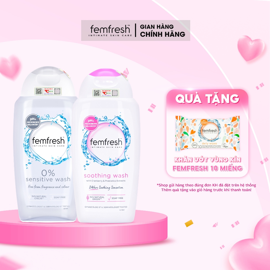Ảnh Combo 2 Chai Dung Dịch Vệ Sinh Phụ Nữ Femfresh Hỗ Trợ Các Vấn Đề Phụ Khoa - Tặng Quà Hấp Dẫn 1