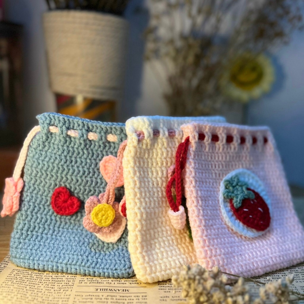 Túi ví rút mini handmade đa năng bằng len | Shopee Việt Nam