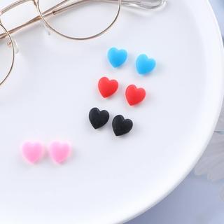 Set 2 Cặp Kẹp trái tim Giữ Mắt Kính Chống Trượt Bằng Silicone Mềm