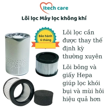 Lõi Lọc Không Khí HEPA Dùng Cho MODEL Máy Lọc Không Khí Mini Air Purifier UV Led-0128 Tại ITechcare