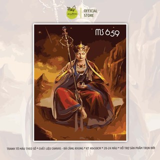 Tranh tô màu theo số 40x50cm đã căng khung - Tranh tô Đức Phật T659