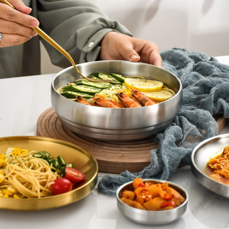 Bát Tô inox Hàn Quốc - bát mì HQ inox 2 lớp, cách nhiệt, màu trắng siêu ...