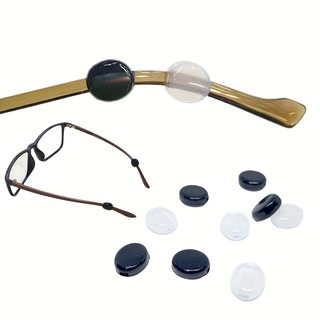 Set 2 Cặp Móc Gắn Tai Cố Định Mắt Kính Bằng Silicon Chống Trượt Hình tròn dẹp