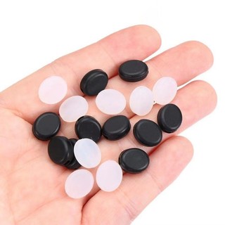 Set 2 Cặp Móc Gắn Tai Cố Định Mắt Kính Bằng Silicon Chống Trượt Hình tròn dẹp