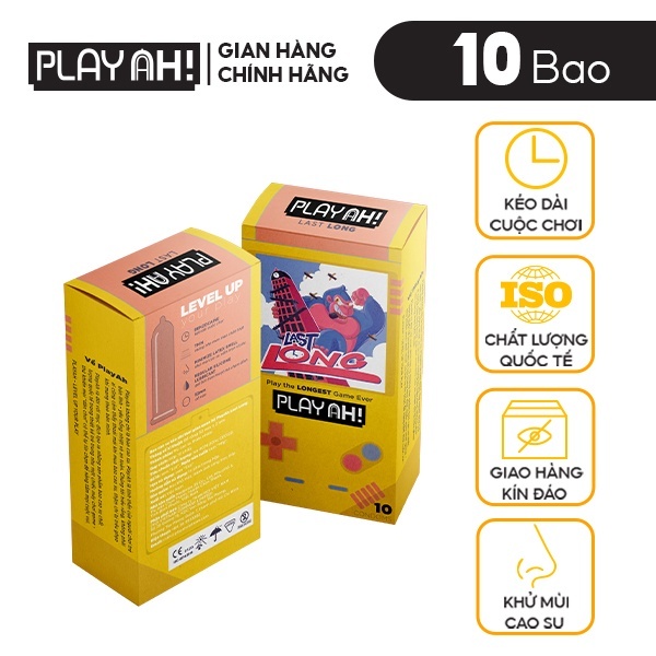Ảnh Combo 2 hộp/3 hộp Bao Cao Su PlayAh Last Long Siêu Mỏng Kéo Dài Thời Gian Hộp 10 bao size 52mm 4
