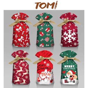 Set 10 Túi Đựng Quà Tặng Bánh Kẹo Giáng Sinh TOMI Chất NiLong Cao Cấp 181
