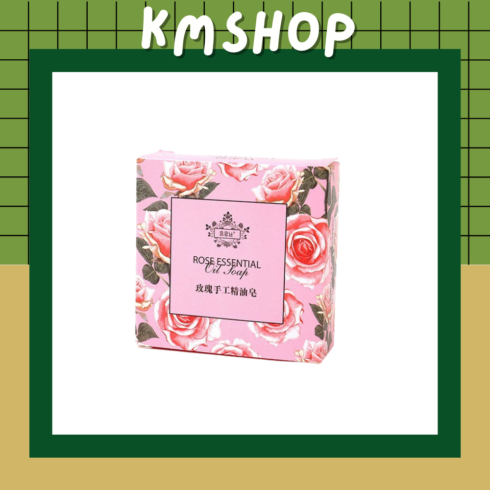 Xà phòng nước hoa hồng, cục xà bông nước hoa PHÁP giữ mùi cơ thể thơm lâu 8h Rose ESSENTIAL 80G