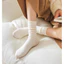 Sét 5 Đôi Tất Cổ Cao, Vớ Vải Cotton Trơn Mềm , 3 Màu Cổ Bo Chun Siêu Co Giãn tt45 { u108 }