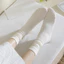 Sét 5 Đôi Tất Cổ Cao, Vớ Vải Cotton Trơn Mềm , 3 Màu Cổ Bo Chun Siêu Co Giãn tt45 { u108 }