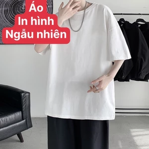Áo thun trơn trắng đen có in hình đẹp mẫu thun cotton mềm mịn mỏng nhẹ