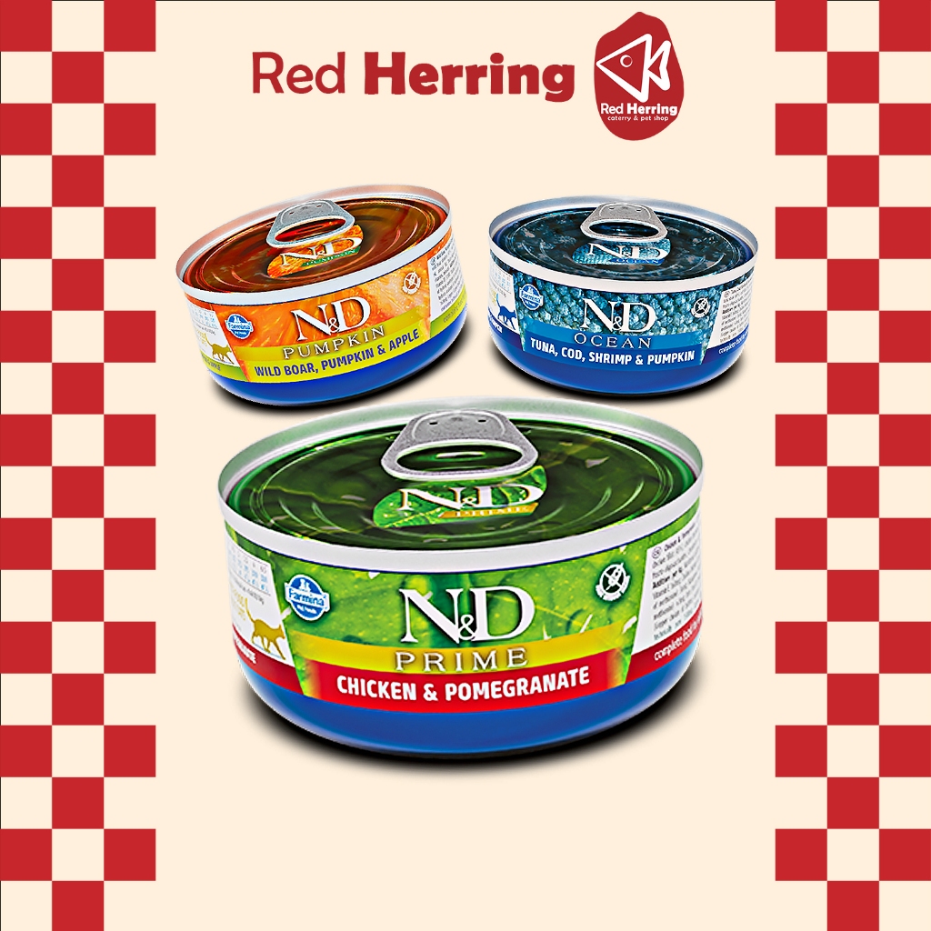 Pate Mèo cao cấp N&D Farmina Grain Free Made in Italy Red Herring