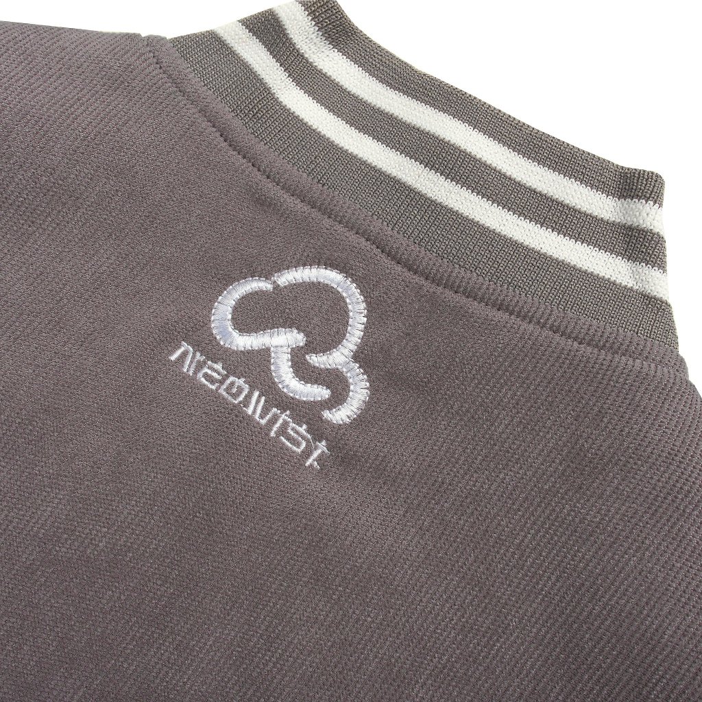 Áo khoác bomber varsity jacket Meowist Signature - Grey