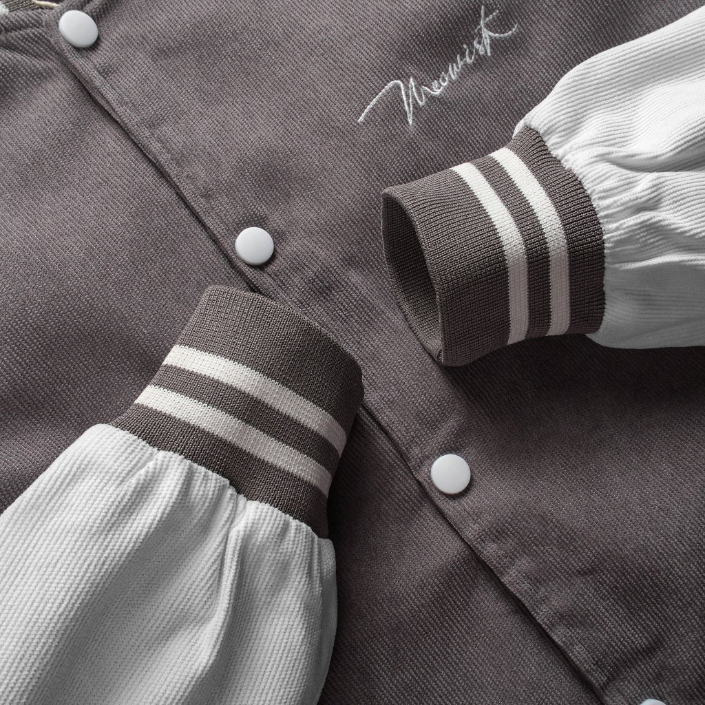 Áo khoác bomber varsity jacket Meowist Signature - Grey