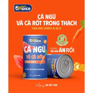 Pate Happy Choice Lon 400g, Pate Cho Mèo Từ Thịt Cá Tươi 100%