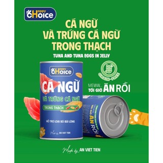 Pate Happy Choice Lon 400g, Pate Cho Mèo Từ Thịt Cá Tươi 100%