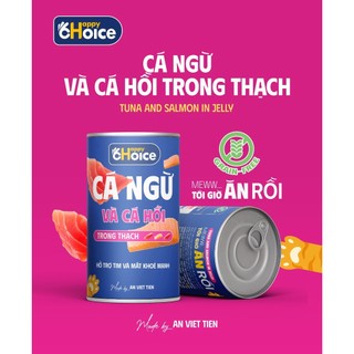 Pate Happy Choice Lon 400g, Pate Cho Mèo Từ Thịt Cá Tươi 100%