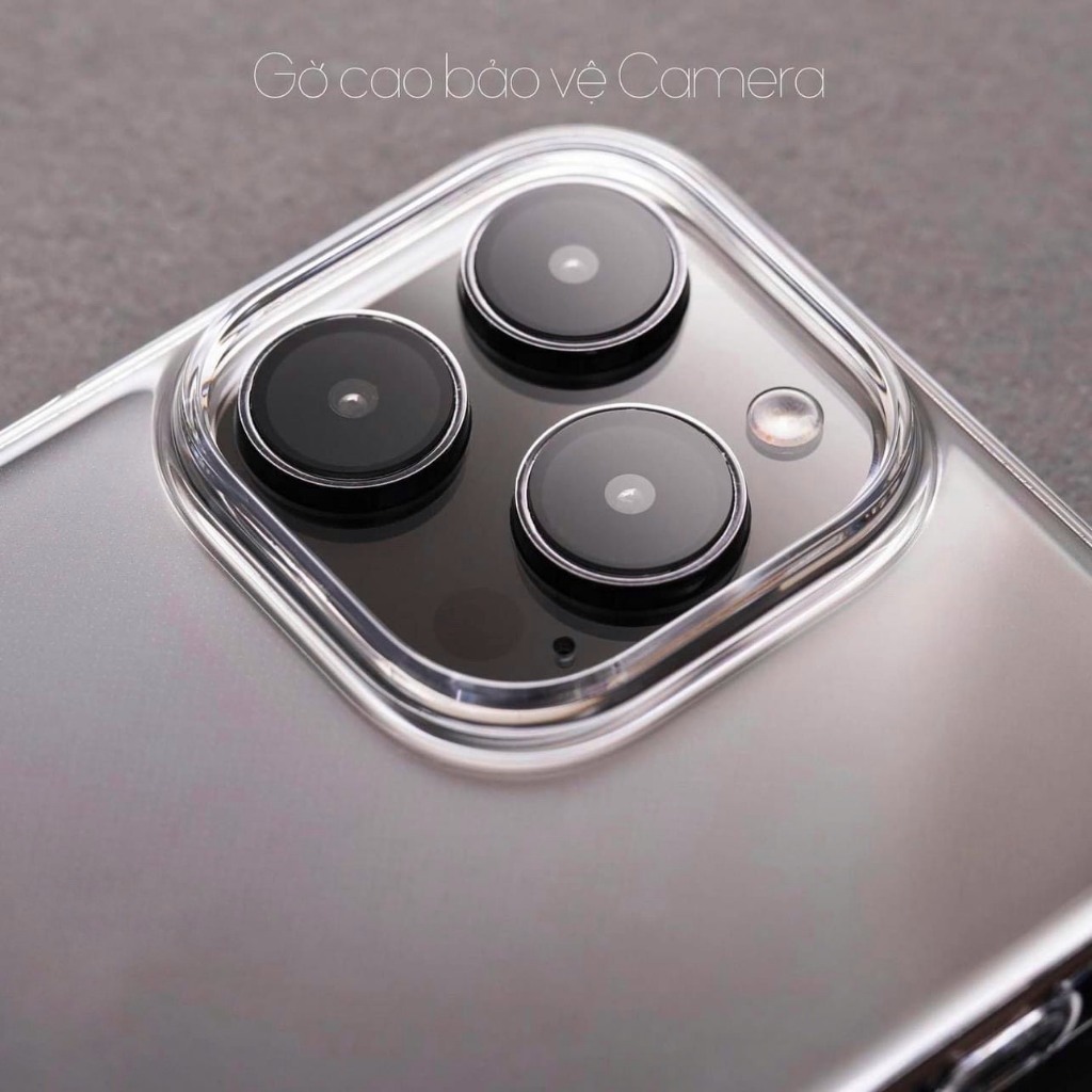 (PC)Ốp lưng trong cứng siêu mỏng chống ố vàng dành cho iphone 17/16/15/14/13/12/pro/promax/plus
