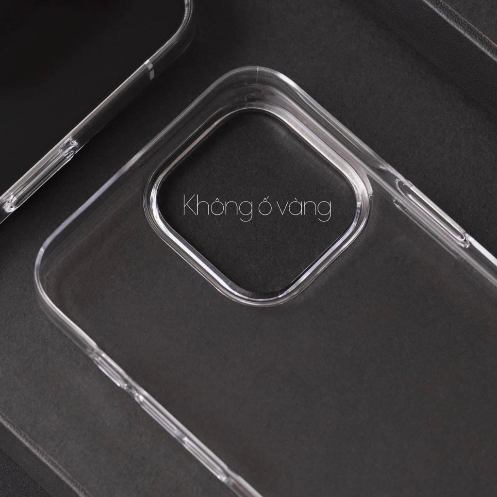 (PC)Ốp lưng trong cứng siêu mỏng chống ố vàng dành cho iphone 17/16/15/14/13/12/pro/promax/plus