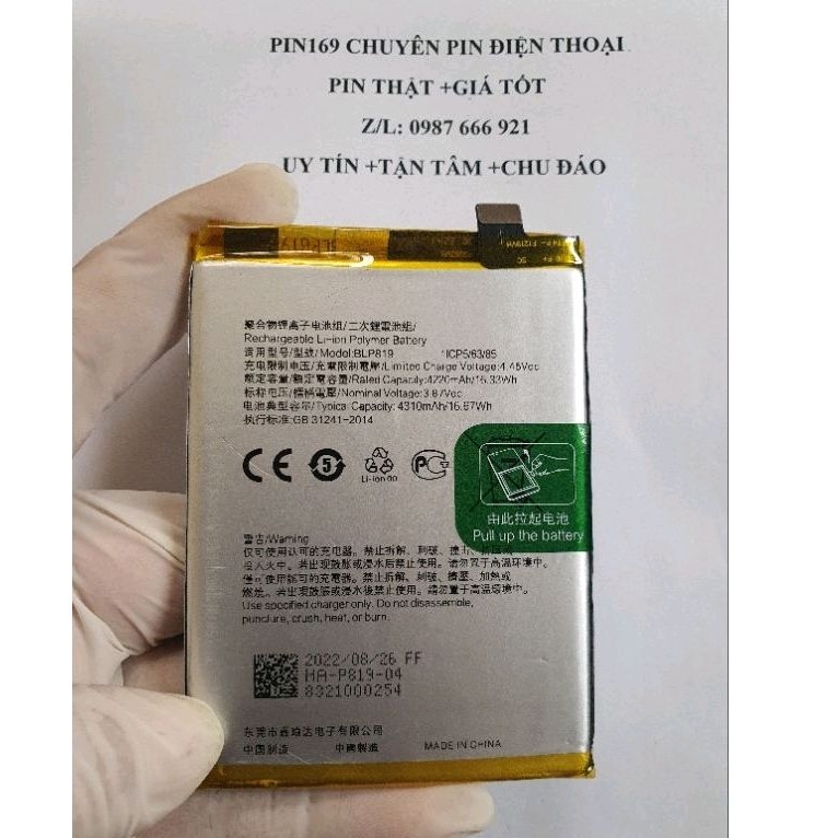 pin oppo reno 5 4G BLP 819 reno5 4g dl4220mAH pin chất lượng cao nhập ...