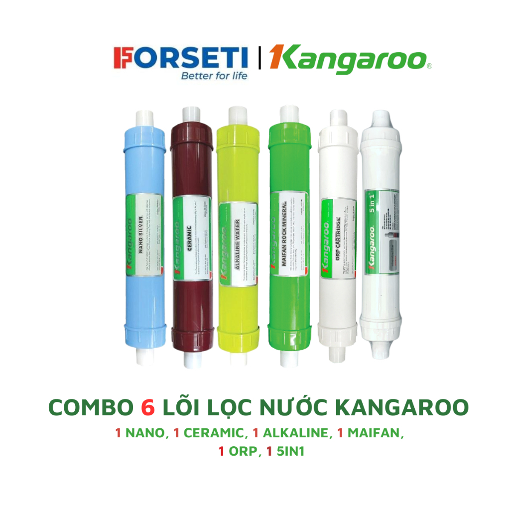 Combo 6 lõi khoáng 5678910 (nano, ceramic, alkaline, maifan, orp, 5in1 ...